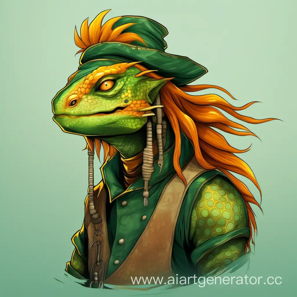 Fantasy-Village-Fisherman-with-GreenYellow-Lizard-Features