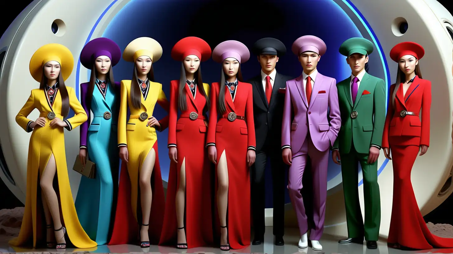 Fashionable Kazakh Squad Explores Martian Terrain in Designer Apparel