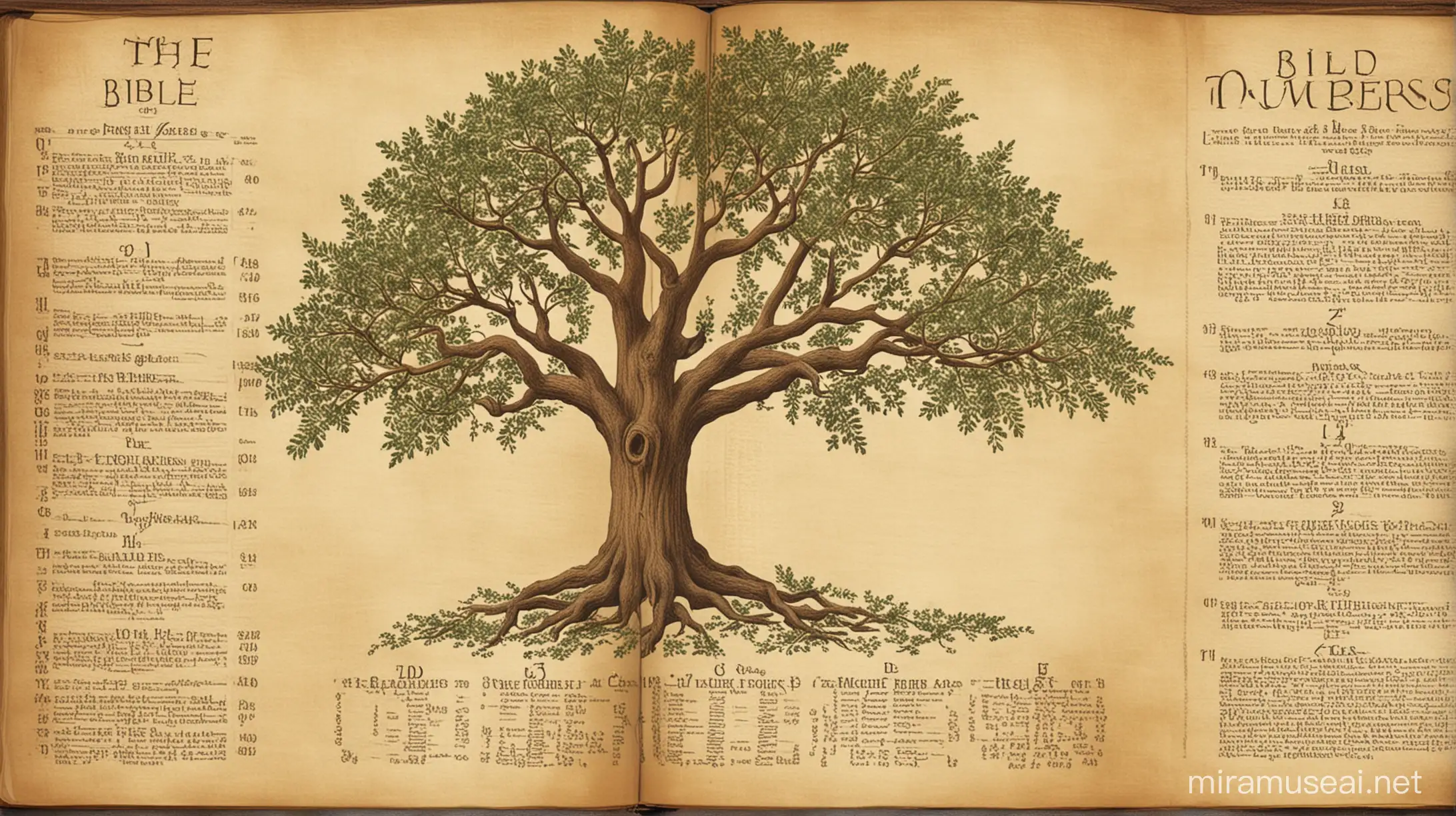 The bible book of Numbers, Moses,  family tree, geneology