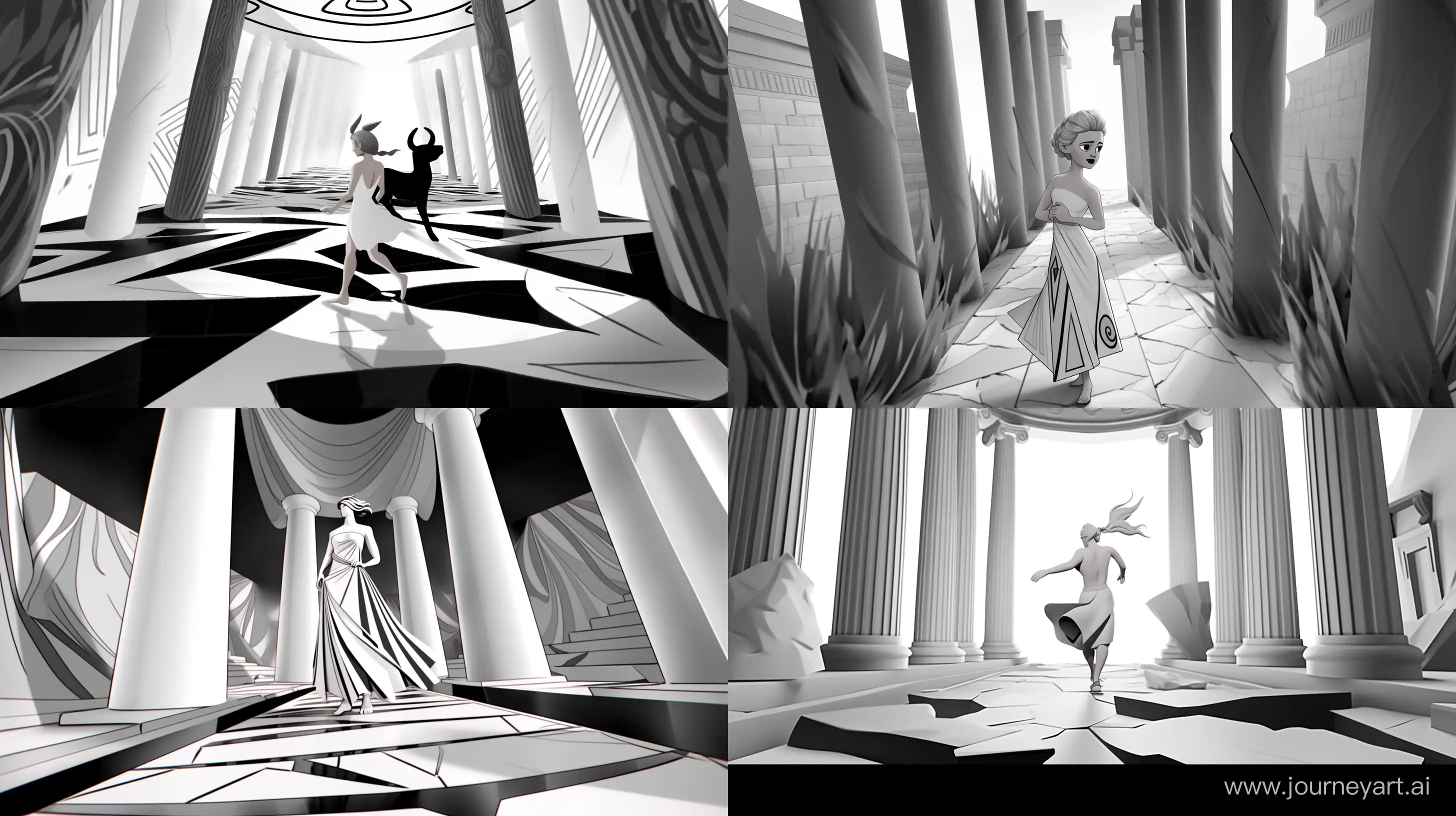 Empowering-Journey-Through-the-Mind-Surreal-3D-Animation-of-a-Greek-Goddess-Confronting-Negativity