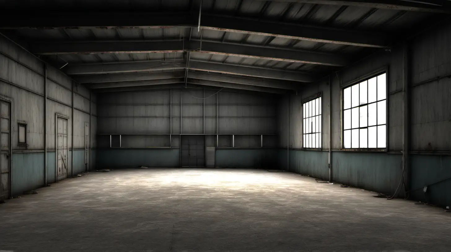 Abandoned Rustic Garage Scene with Vintage Charm