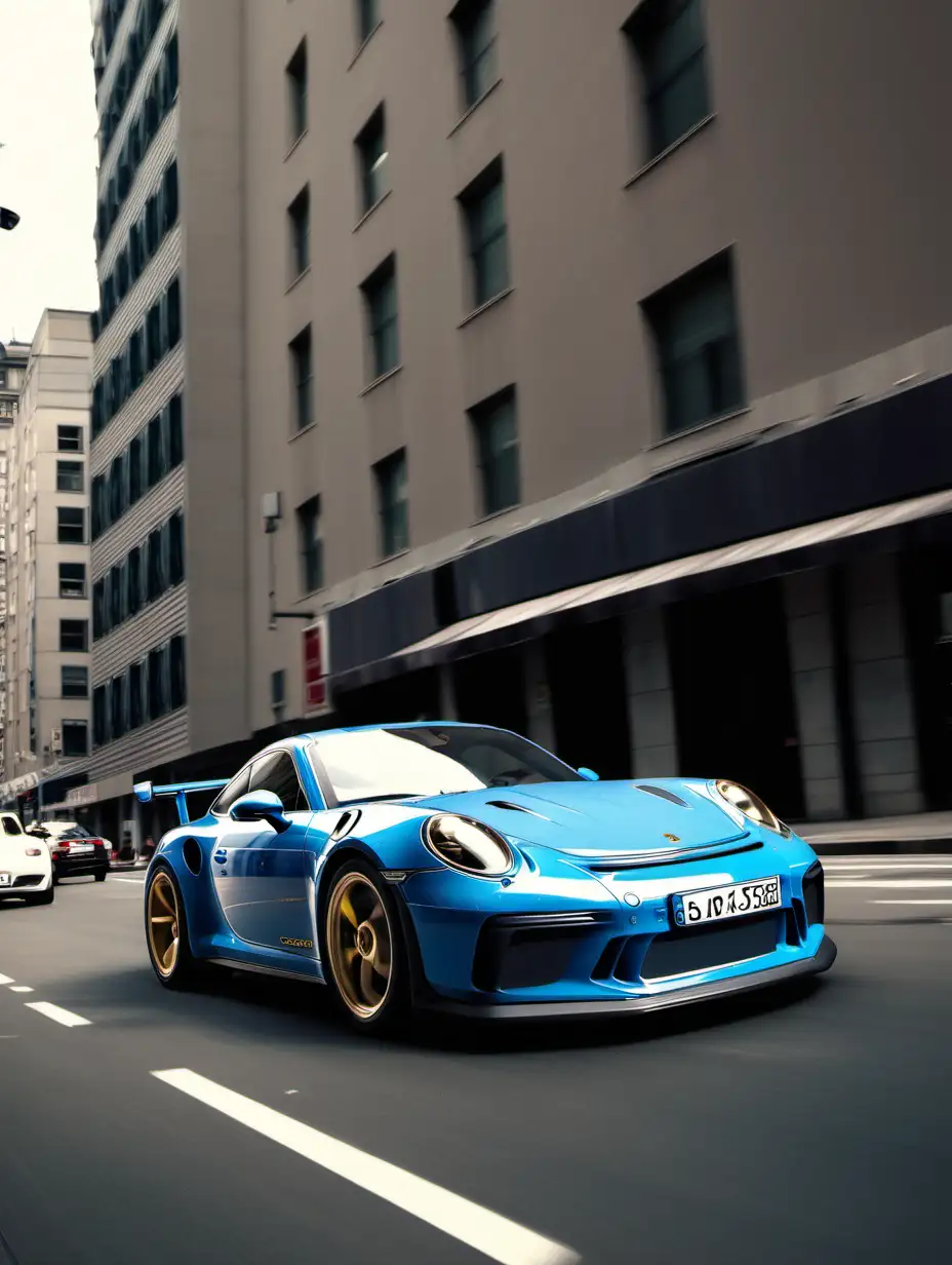 Sleek Porsche 911 GT3 Cruising Through Urban Landscapes