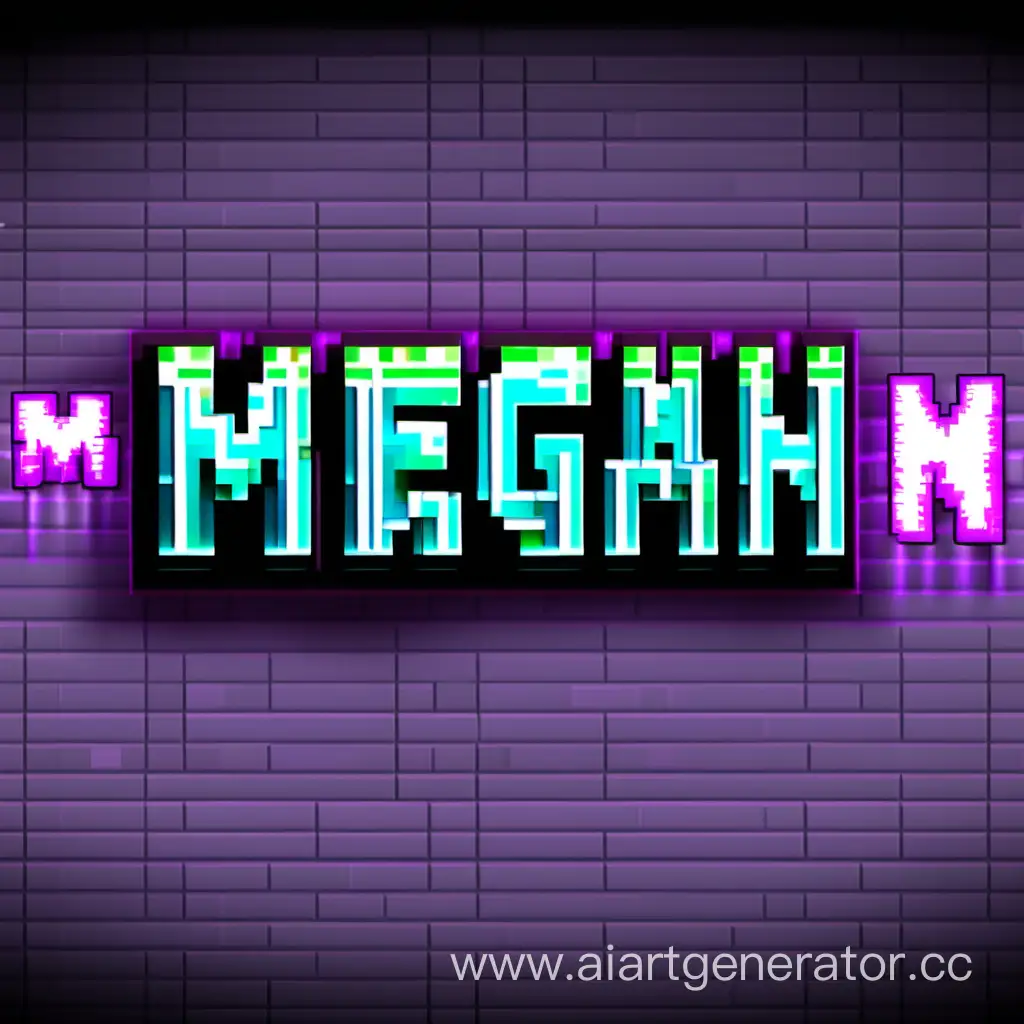 Minecraft-Neon-Art-Megan-Inscription