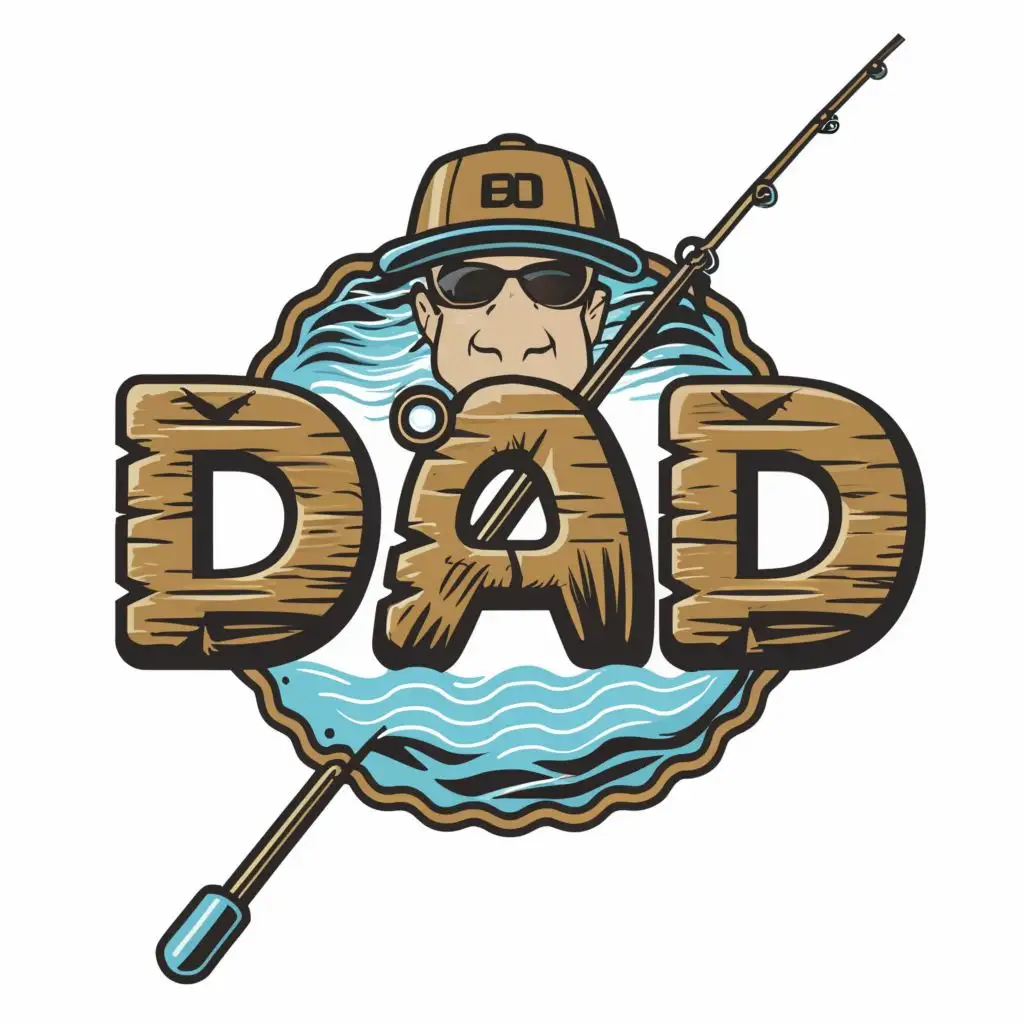 LOGO-Design-For-Dad-Vibrant-Fishing-Bobber-Illustration-with-Sharp-Contours-and-Typography
