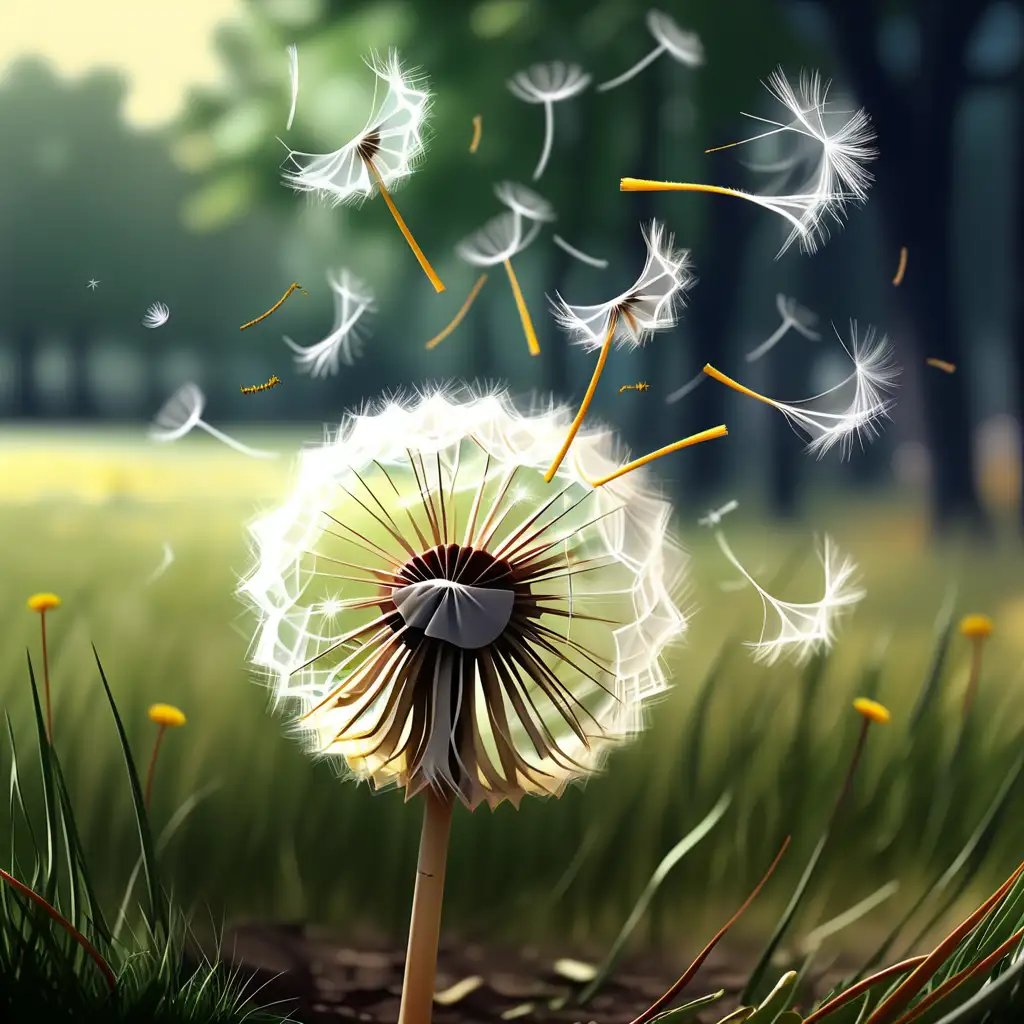 dandelion wishes in the wind







