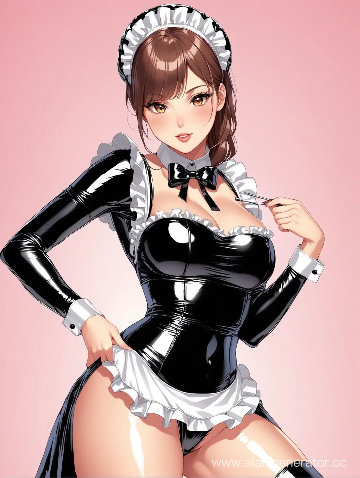 Latex-Maid-Costume-on-Feminine-Figure