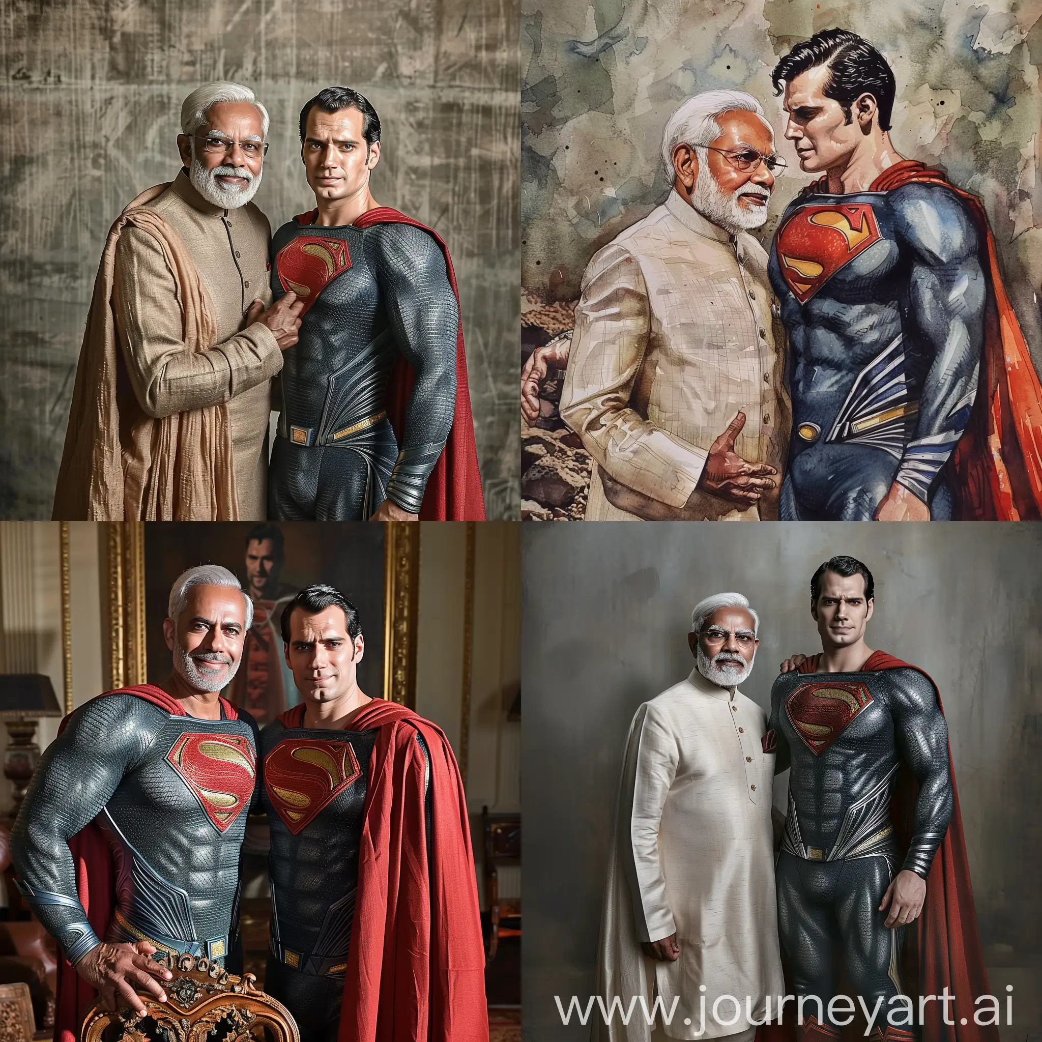 Modi with Superman 