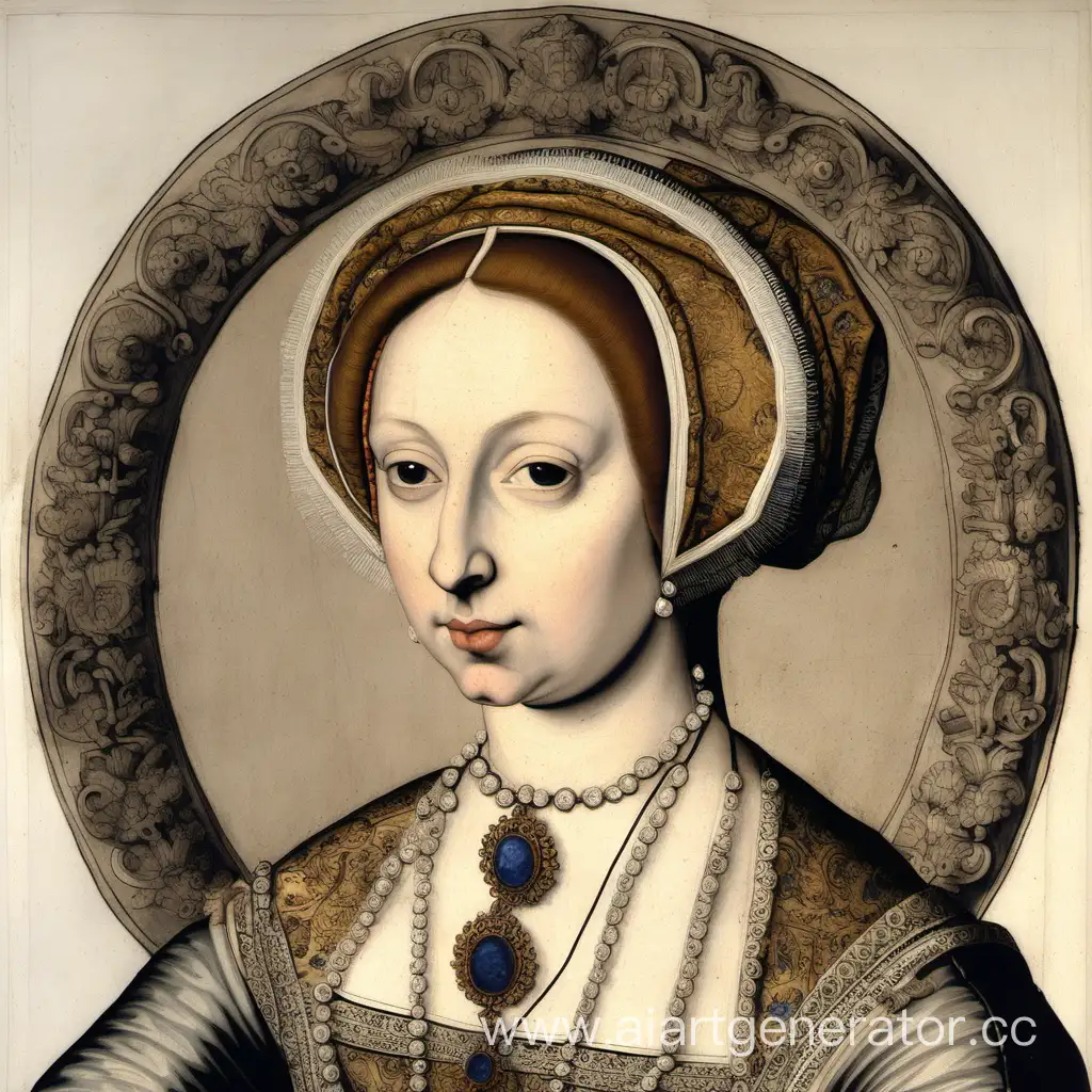 Portrait of Elizabeth in the style of a parsuna from the 16th century