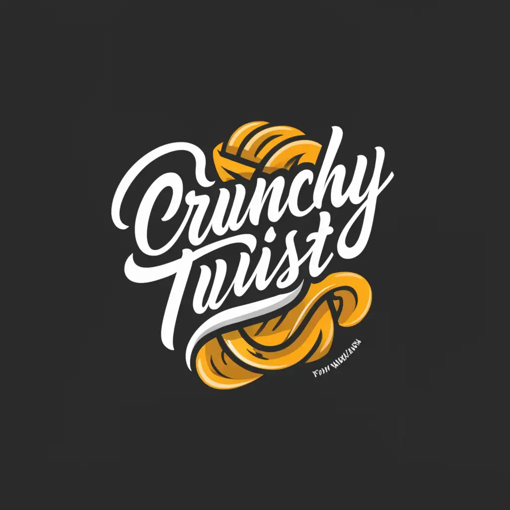 a logo design,with the text "Crunchy Twist", main symbol:fried sotanghon,complex,be used in Restaurant industry,clear background