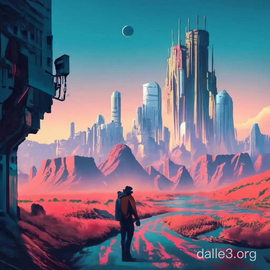 sci fi landscapes with lost cities