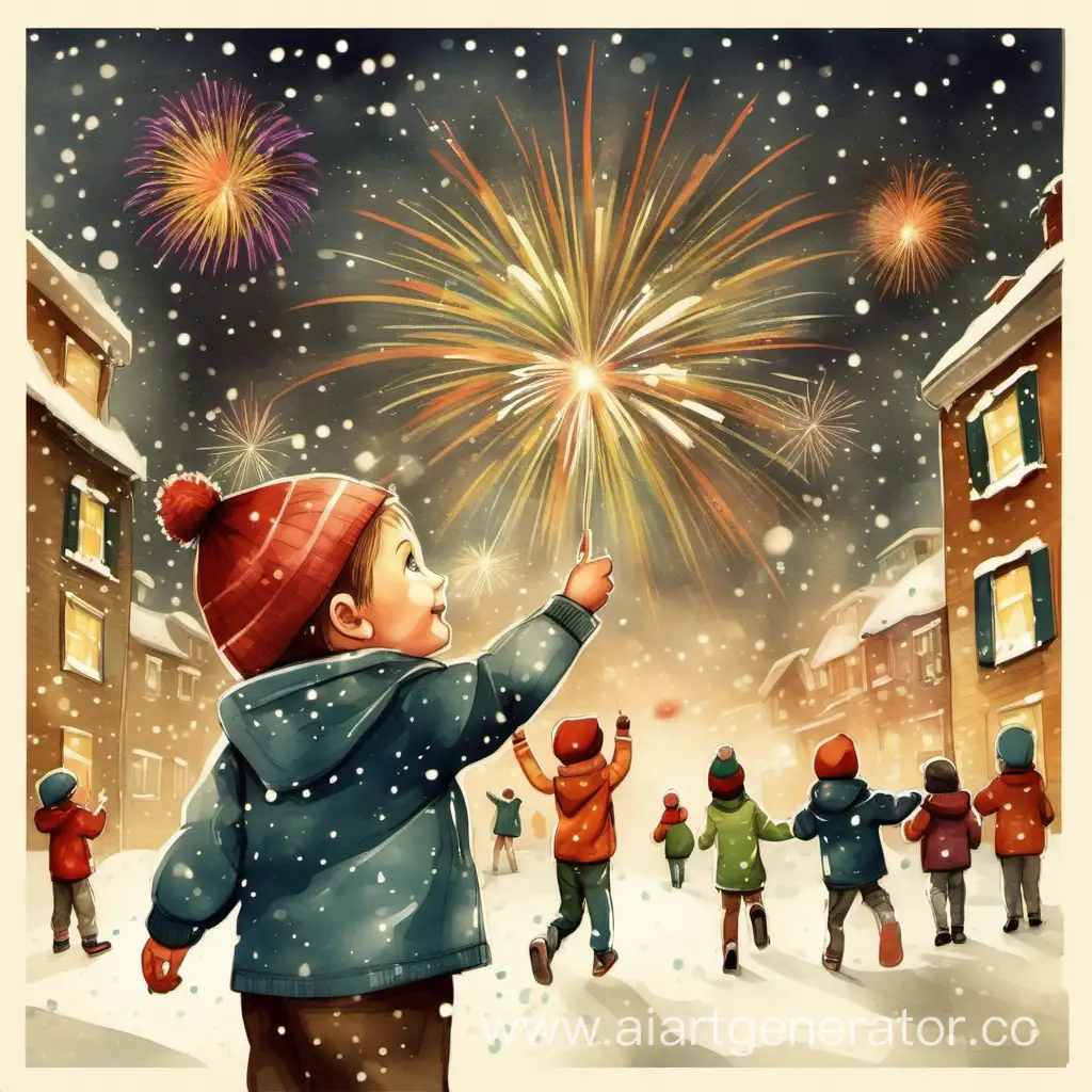 Joyful-Kids-Celebrating-New-Years-Eve-with-Sparkling-Fireworks