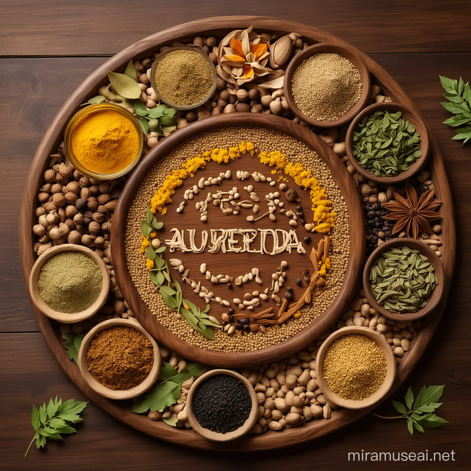 Ayurveda Herbal Medicine Practitioner Mixing Ingredients