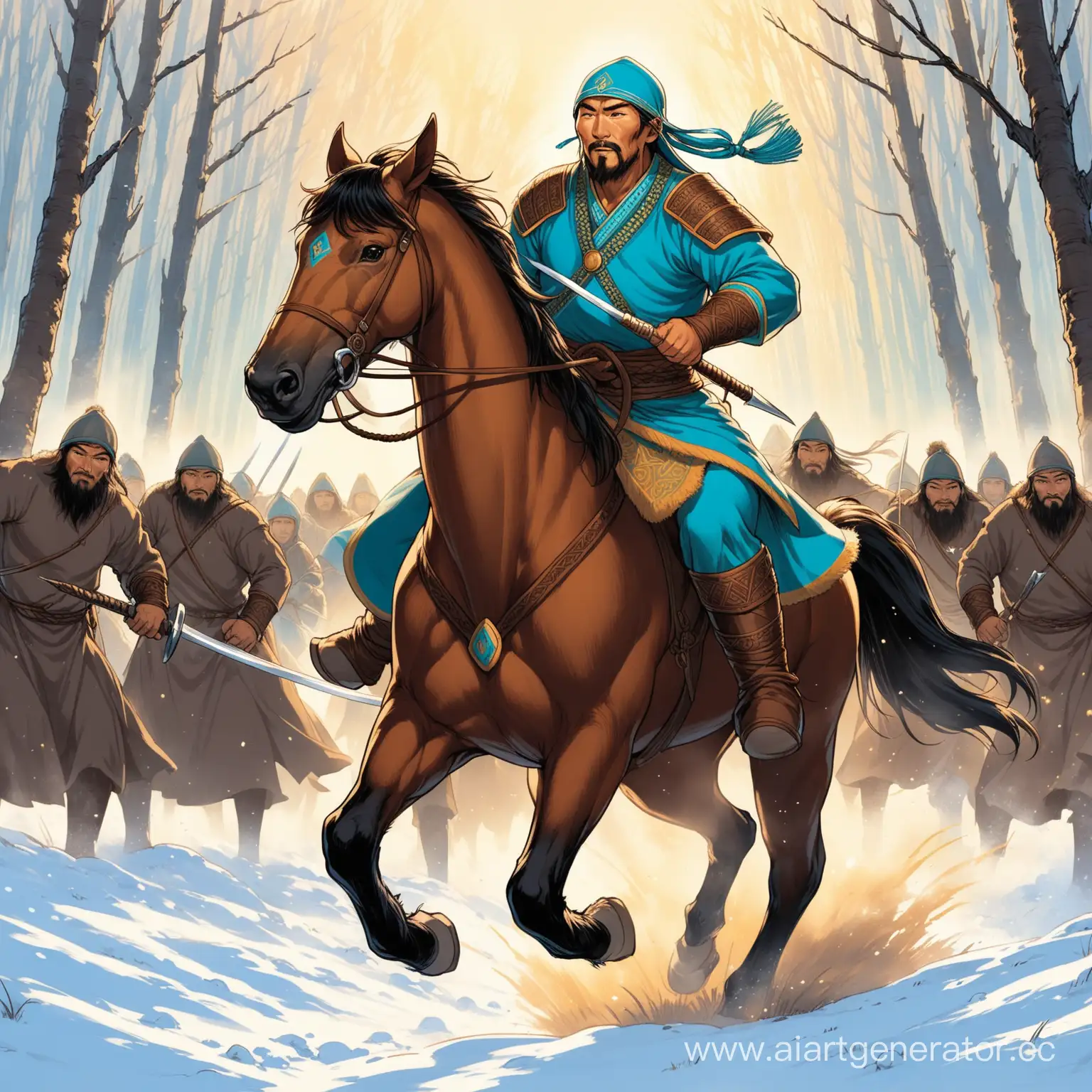 Ertostik , a legendary Kazakh warrior,  bravely fought against his enemies  in the Kazakh steppes in ancient times. He used his strength and superpower  to win his opponents. One day, Ertostik was with his horse in the forest when he came across a group of bandits. The bandits attacked Ertostik, but he was too strong and big for them. He fought them off and continued on his way.  Ertostik became a hero to the Kazakh people. He is famous for his great spirit, power and intelligence. His story is still told today, and he is popular in Kazakh folklore these days.