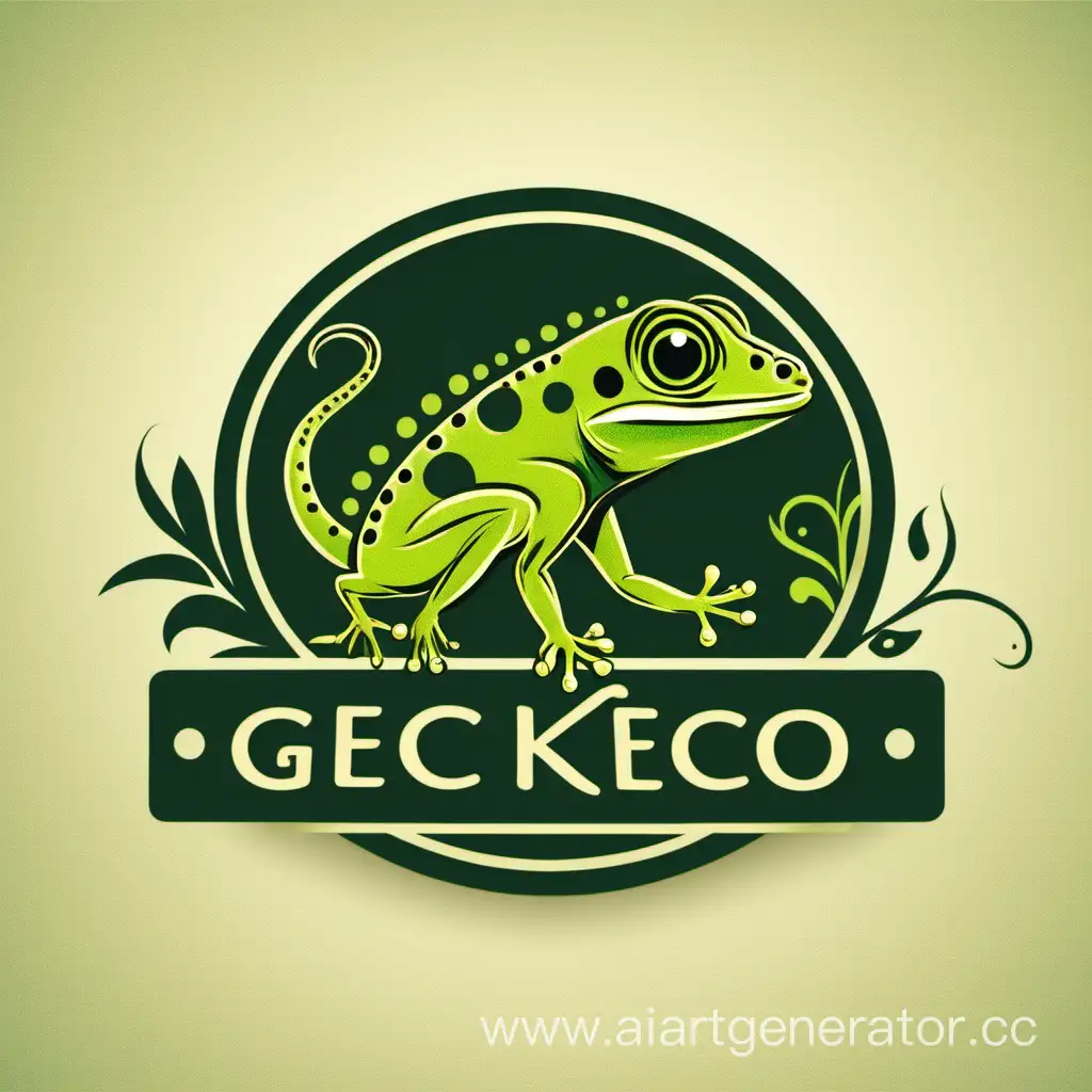 Логотип с гекконом