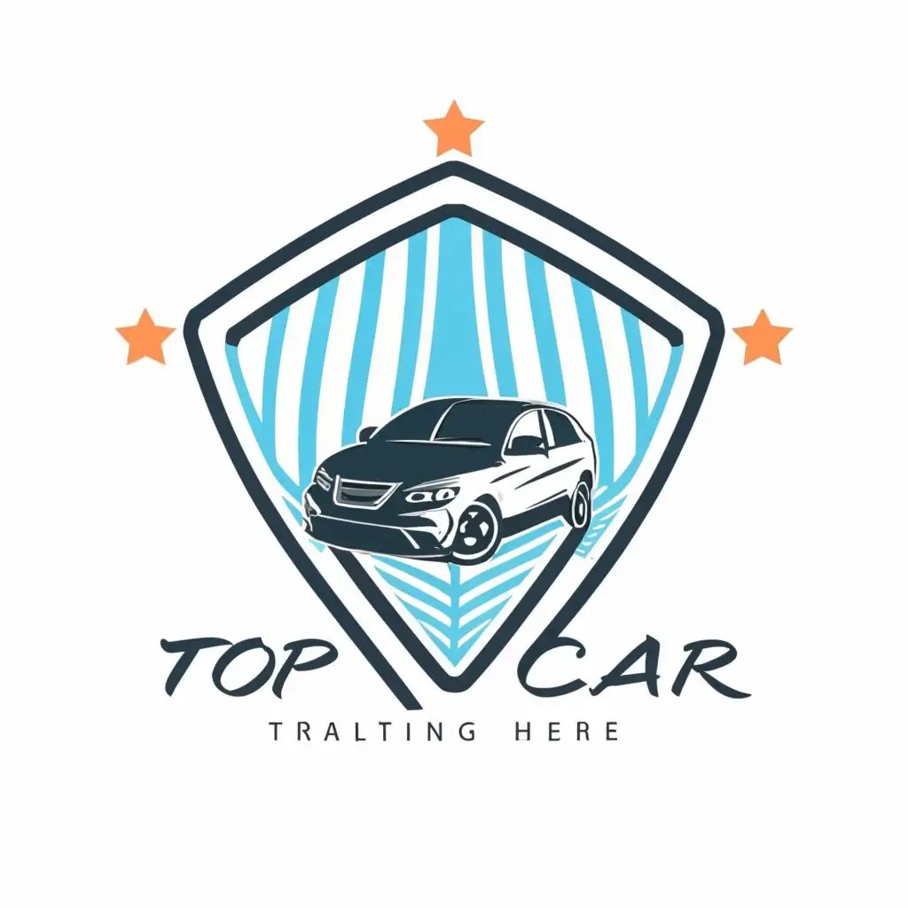 logo, location, with the text "TOP car", typography, be used in Automotive industry