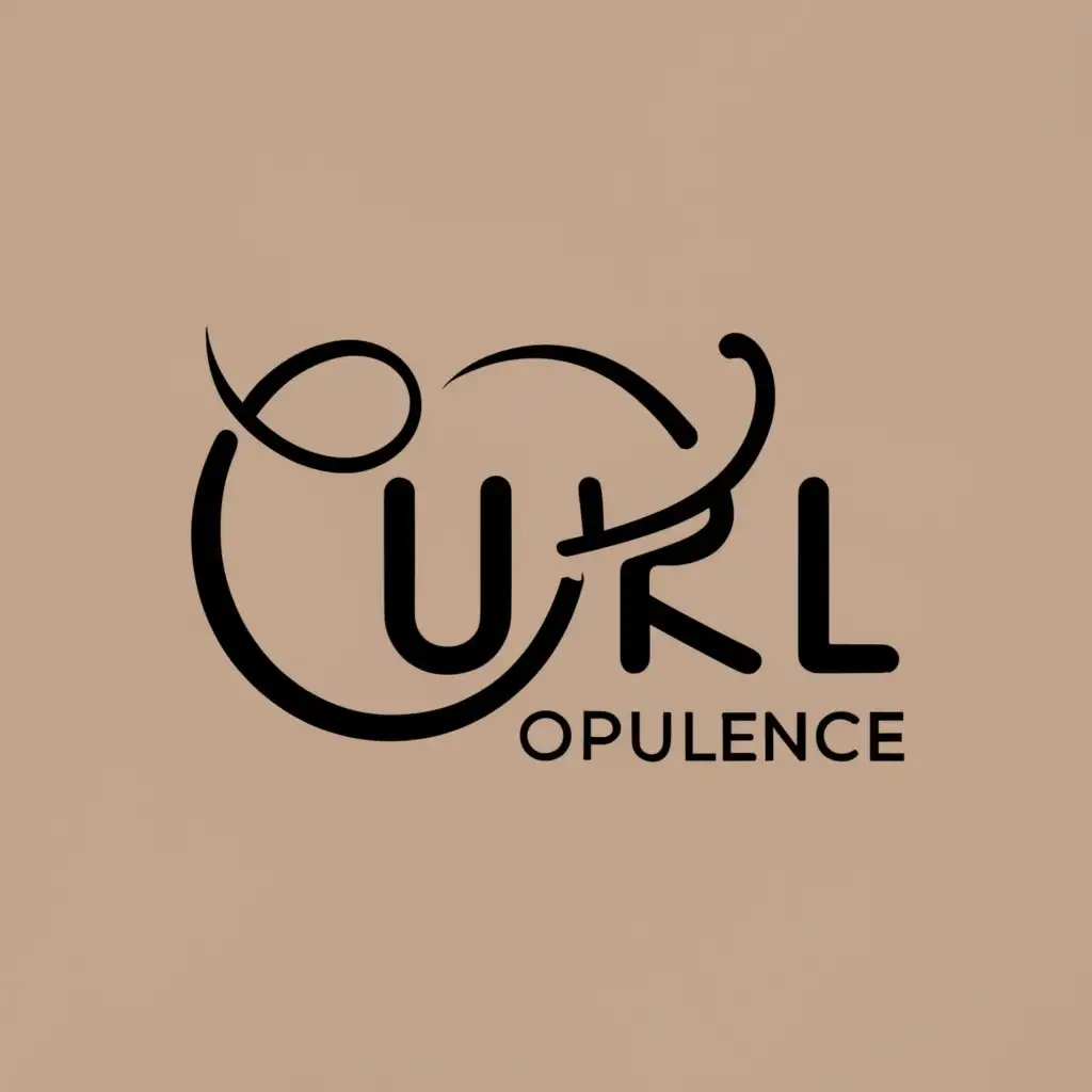 logo, hair, with the text "curl opulence", typography, be used in Beauty Spa industry