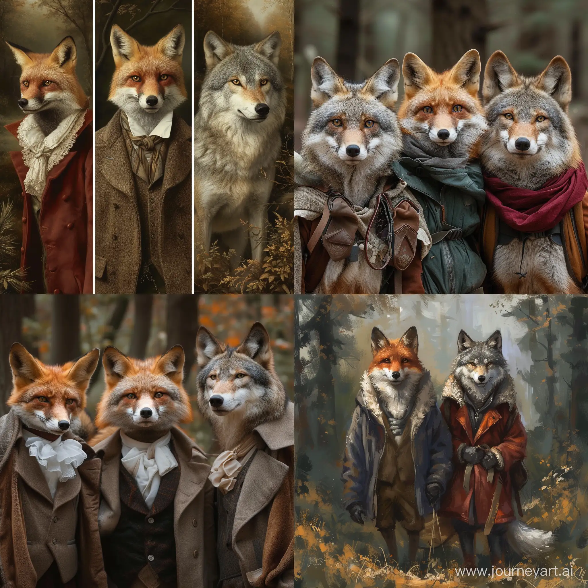 Forest-Dwellers-Fox-Innkeeper-and-Wolf-Aristocrat-Amidst-Nature