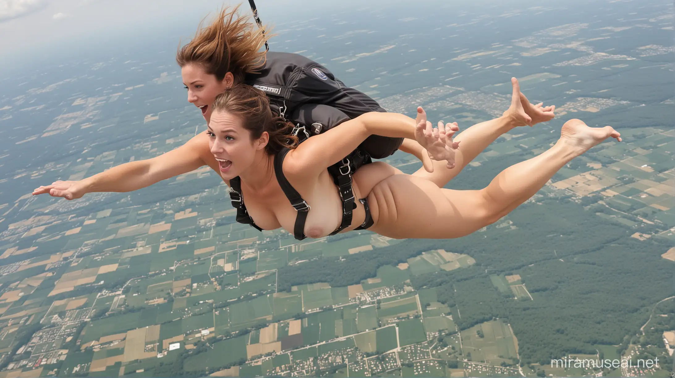 naked woman skydiving 
