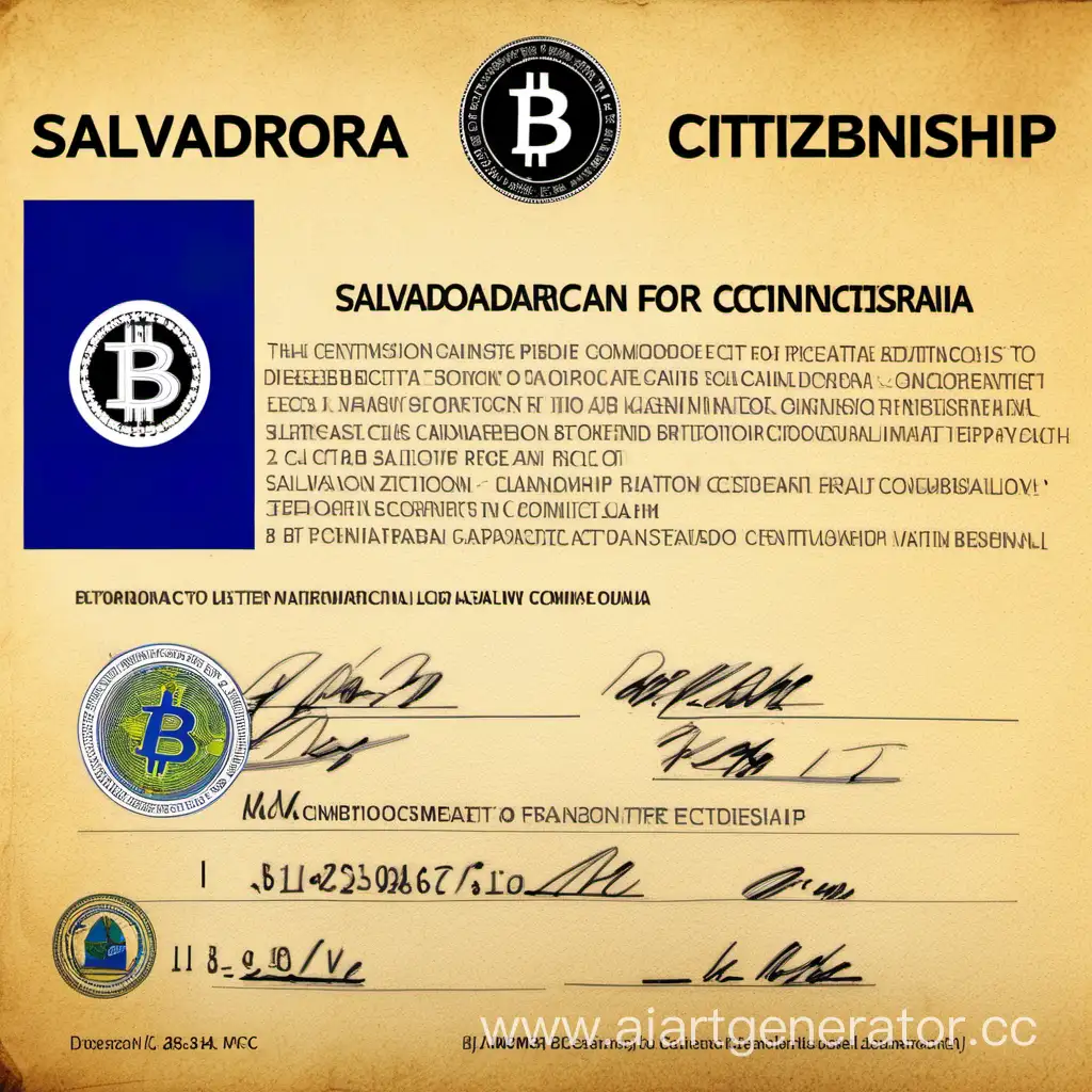 Гражданство Сальвадора за BTC