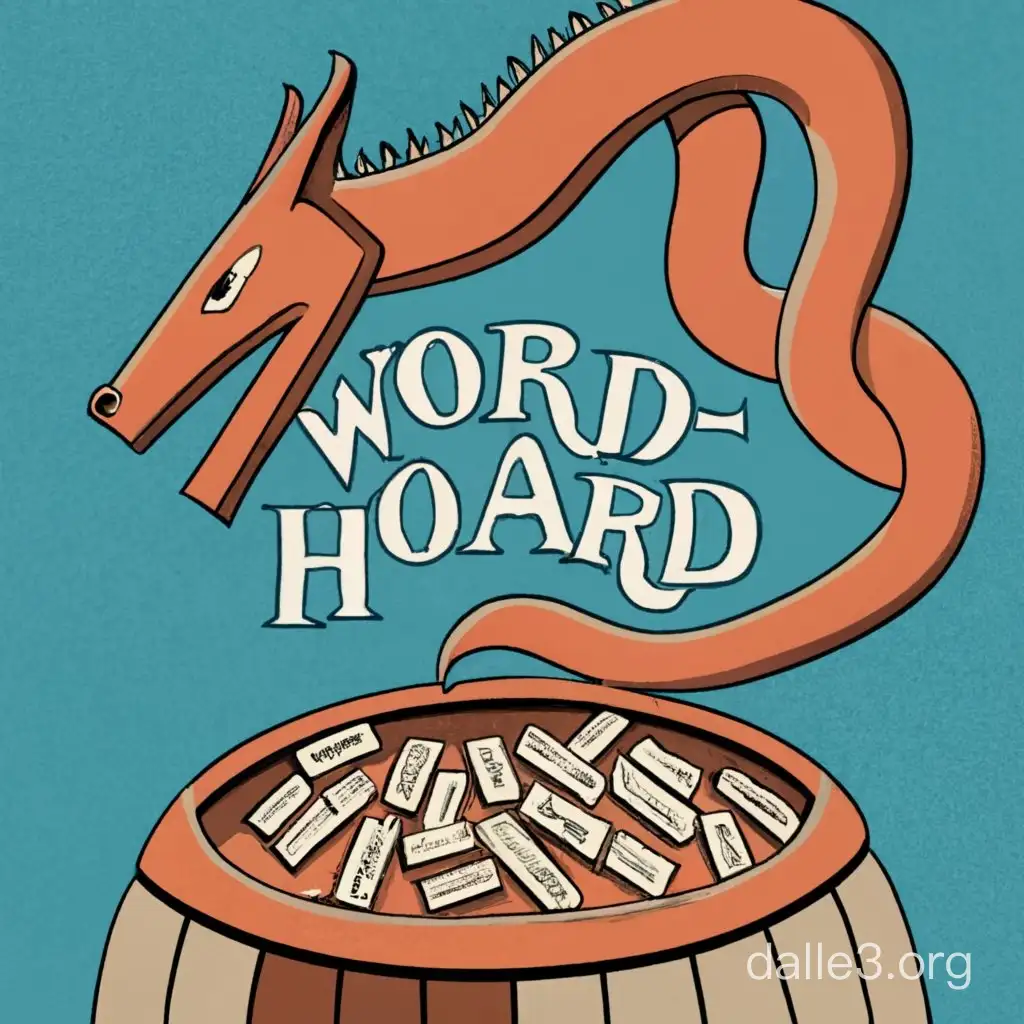 Make a cover for a book titled "word hoard". The cover does not need to include the title of the book. The book is designed for introductory courses in Old English, Word-Hoard offers a vocabulary of some 2000 words drawn from the poems that beginning students normally read. Exploiting the natural curiosity we feel about our own language, Stephen Barney draws etymological connections, provides mnemonic aids, and introduces the student to cultural and literary concepts as well as words. Make sure a dragon motif is incorporated in the book cover, and that the book cover is in a minimalist style. There should not be too many competing colors on the cover, and the main color should be a muted shade of purple. Make sure to incorporate the motif of the dragon found on the helmet of the Sutton Hoo helmet.