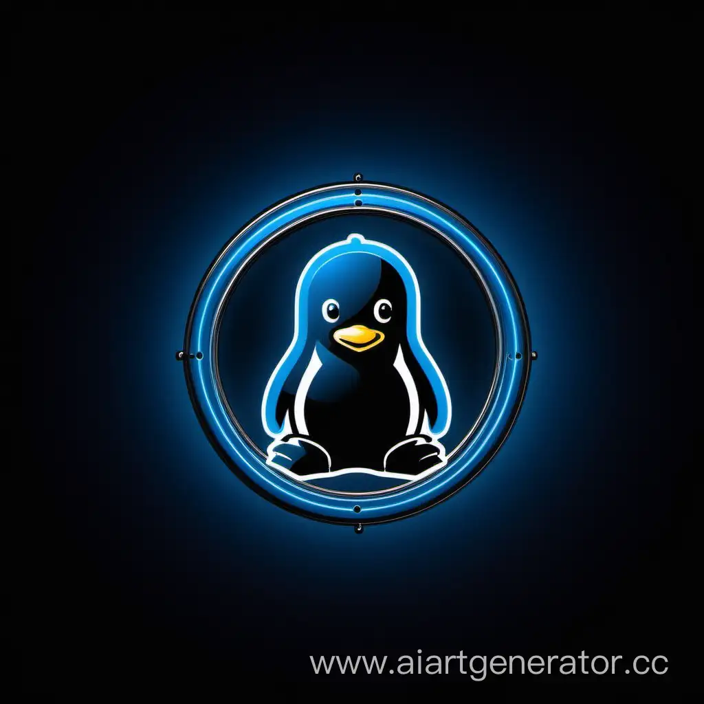 Linux-Unslung-Logo-with-NeonBlue-Backlight