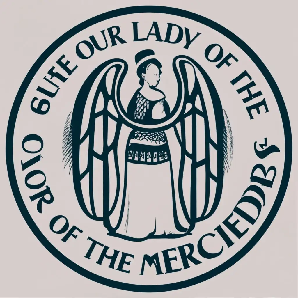 logo, Circle, with the text "Band show Our Lady of the Mercedes", typography