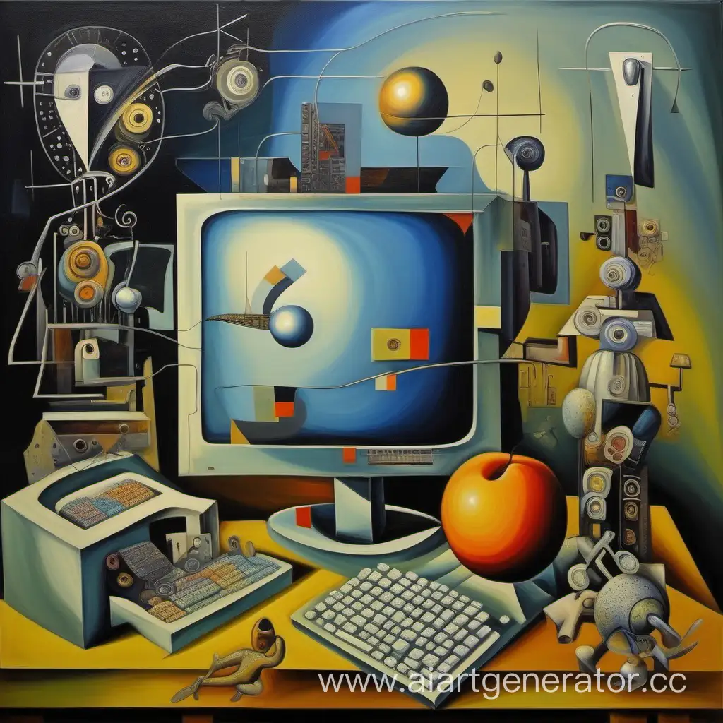 Digital-Still-Life-Surrealistic-Fusion-of-Computers-and-Code