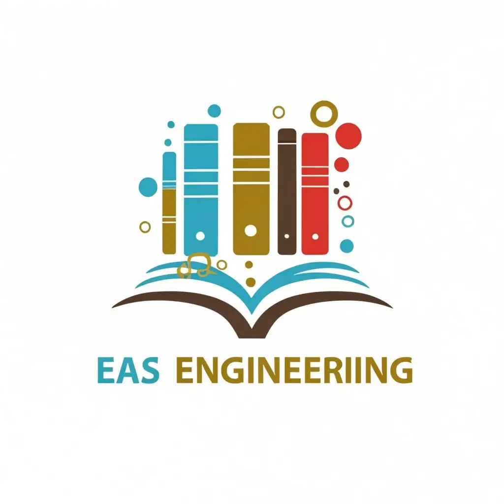 logo, Books, with the text "Easy Engineering", typography, be used in Education industry