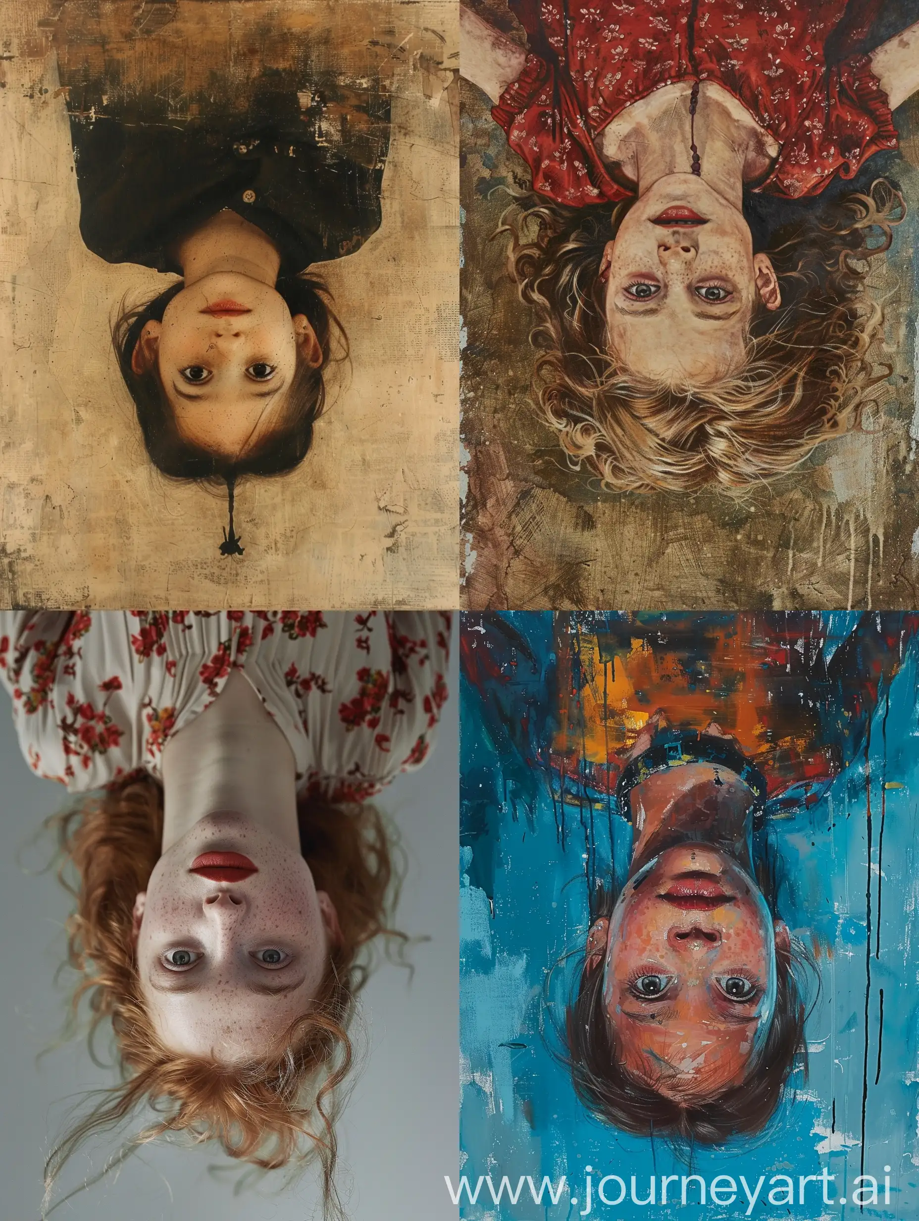 upside-down girl
