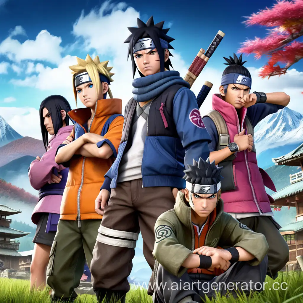 Naruto-Sasuke-Sakura-and-Shikamaru-in-FarCry-4-World