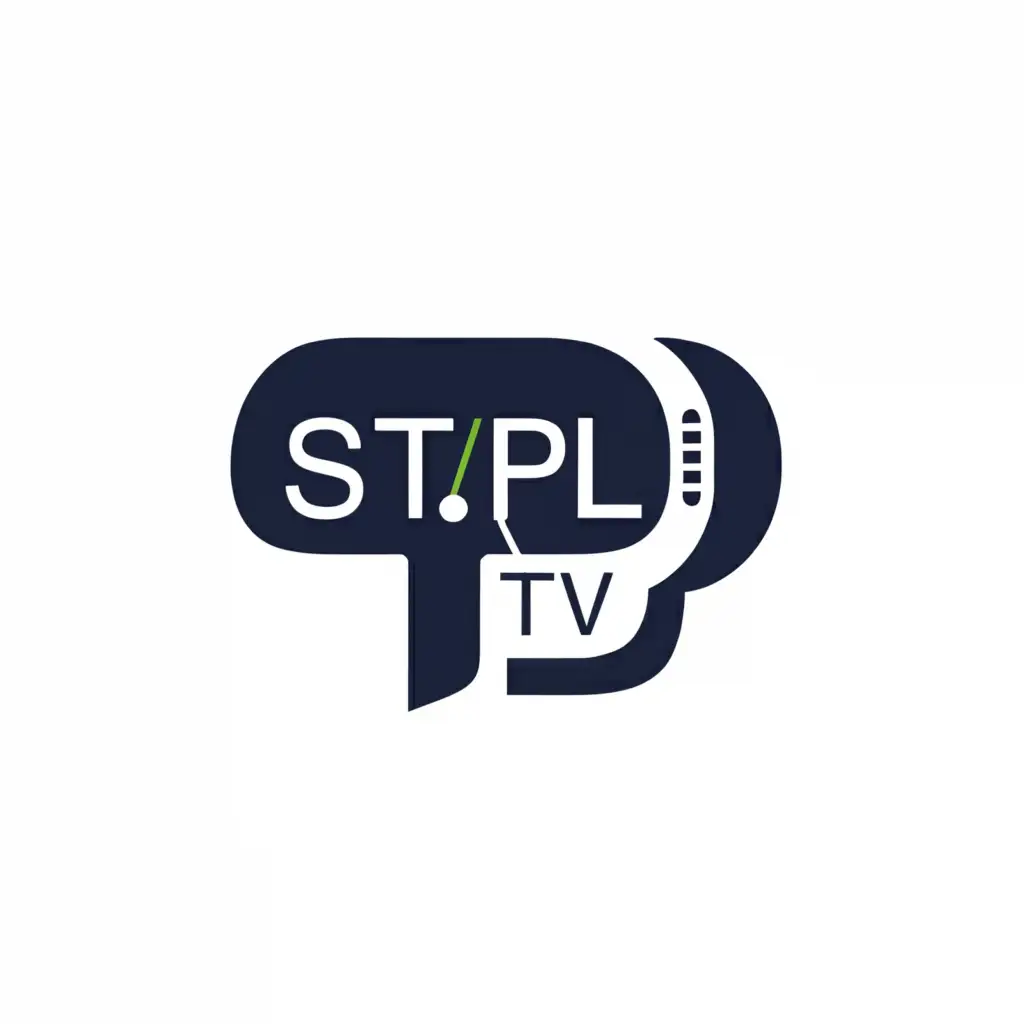 a logo design,with the text "STPL TV", main symbol:STPL TV,Minimalistic,clear background