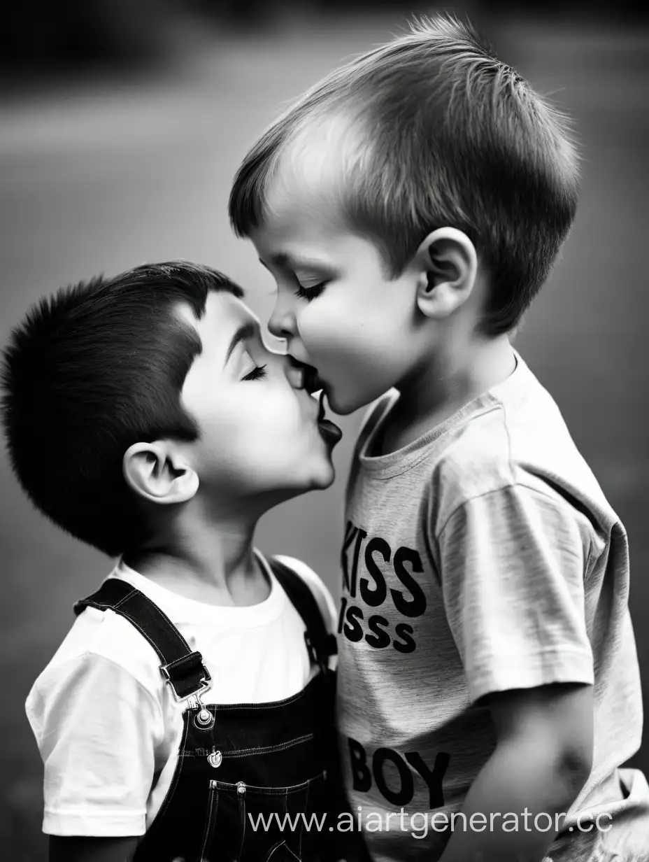 ребята дети целуются мальчик с девочкой