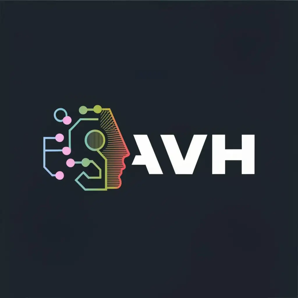 logo, Artificial intelligence, with the text "AIwH", typography, be used in Technology industry