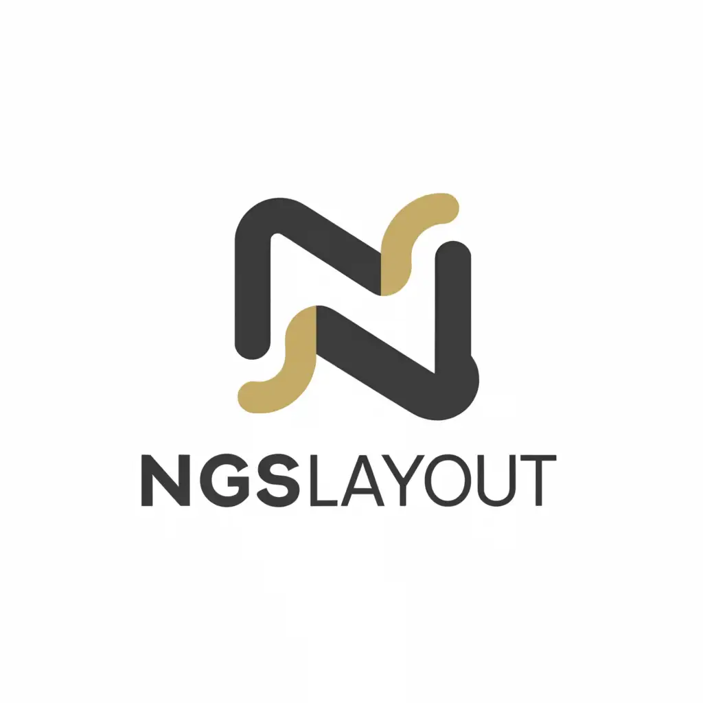 a logo design,with the text "NGS
LAYOUT", main symbol:Layout DESIGN,Moderate,clear background