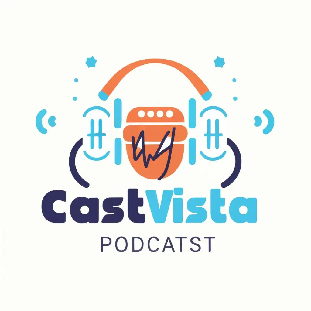 logo, Podcast, with the text "CastVista", typography, be used in Education industry