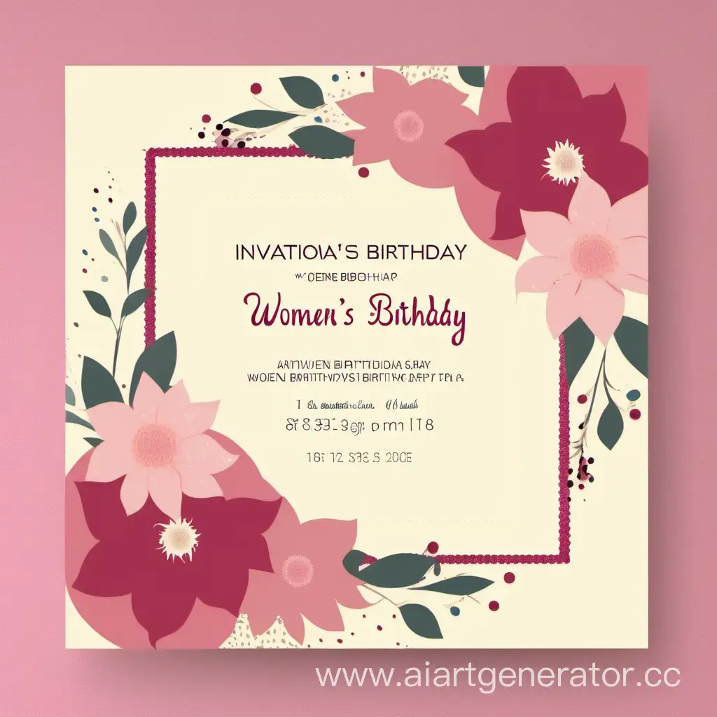 Celebration-Invitation-for-a-Womens-Birthday-Party-with-Elegant-Floral-Design