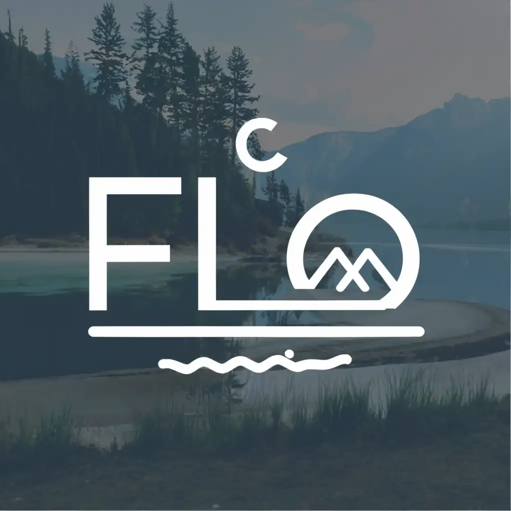 a logo design,with the text "flo", main symbol:outdoors,Moderate,clear background