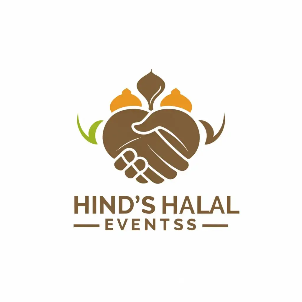 a logo design,with the text "Hind's Halal Events", main symbol:Get together events,complex,be used in Events industry,clear background