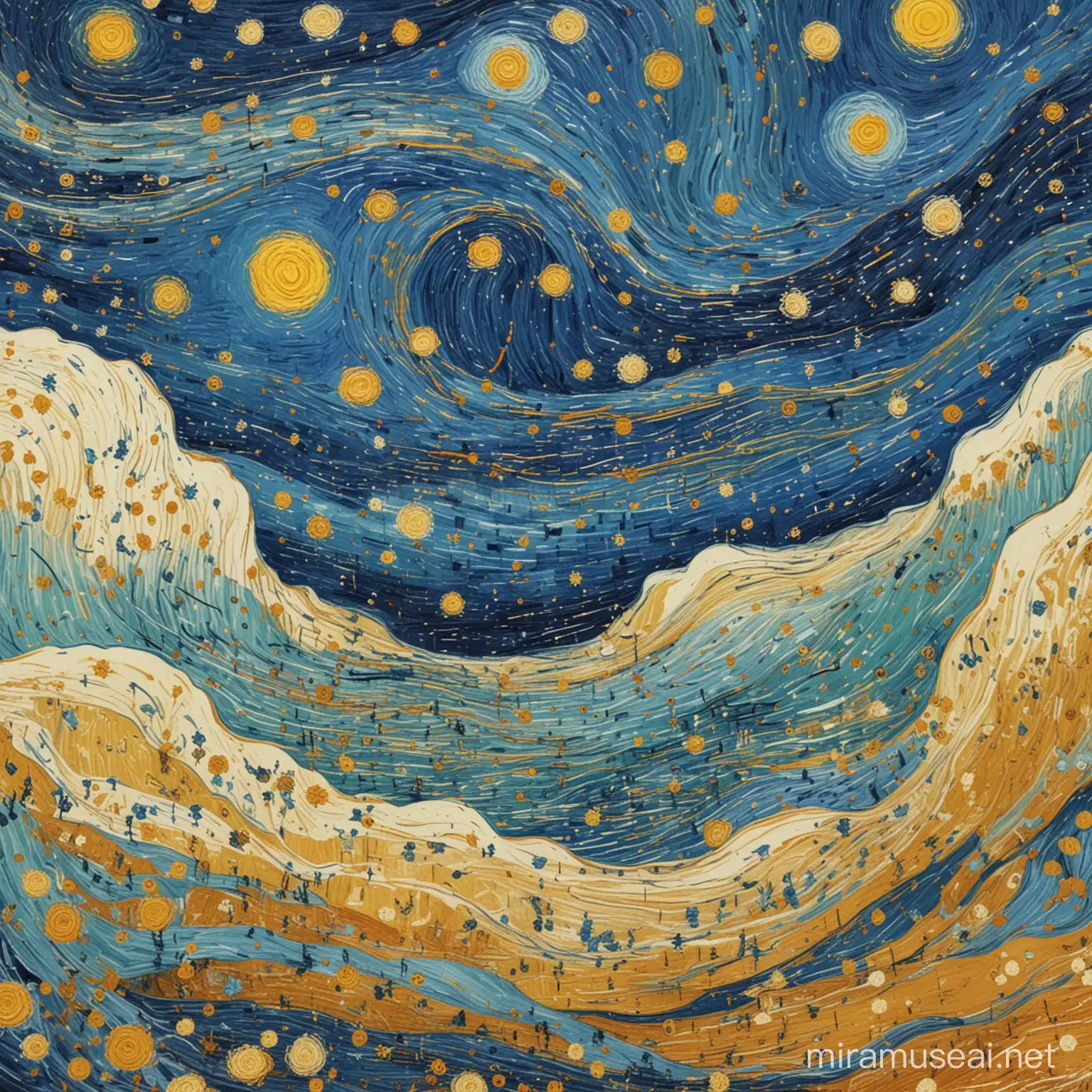 draw a cover in the style of Van Gogh for the book titled Flow modeling and control: advances and applications of modal analysis and machine learning in fluid mechanics
