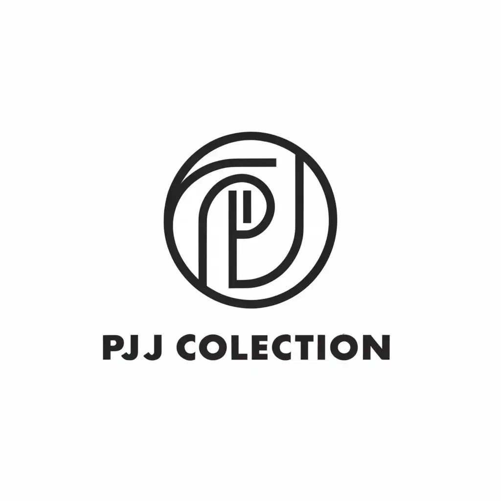 a logo design,with the text "PJ COLLECTION", main symbol:CRICLE,Moderate,be used in Retail industry,clear background