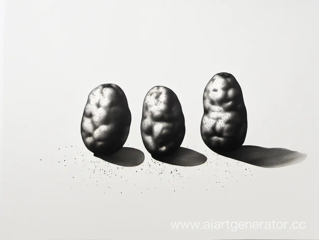 Whimsical-Black-Painted-Potatoes-Arrangement-on-White-Background