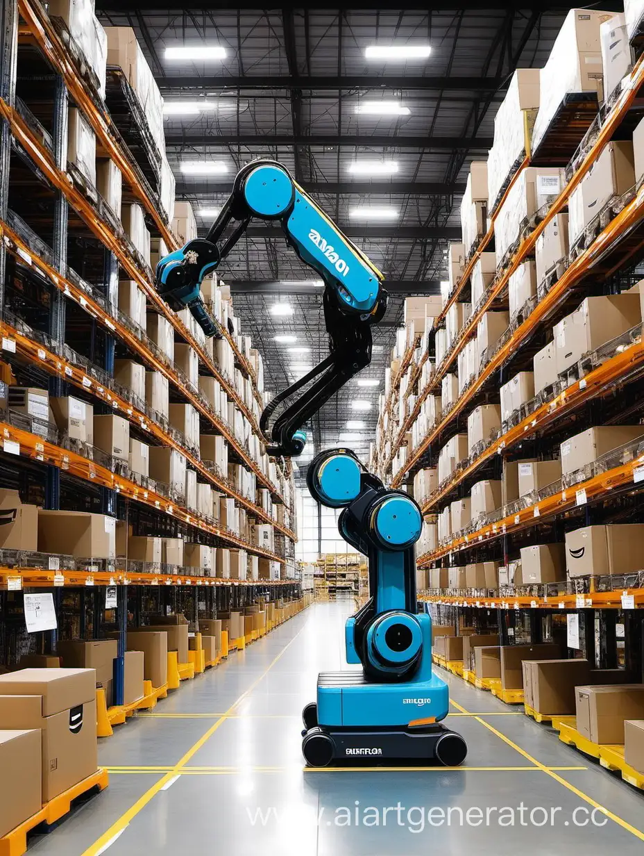 Efficient-Automation-Amazon-Warehouse-Robots-Streamlining-Operations