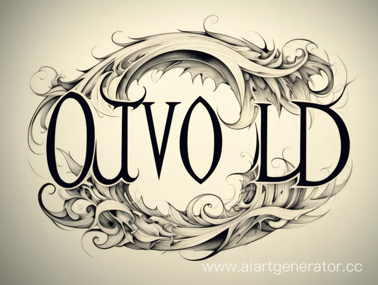 нарисуй красивый шрифт с названием Outvoid