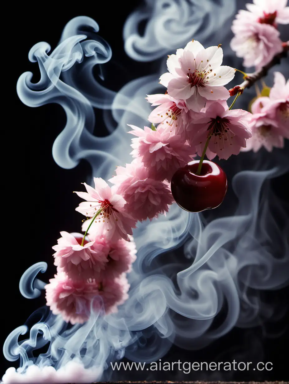 Cherry-Blossom-Elegance-Amidst-Misty-Atmosphere