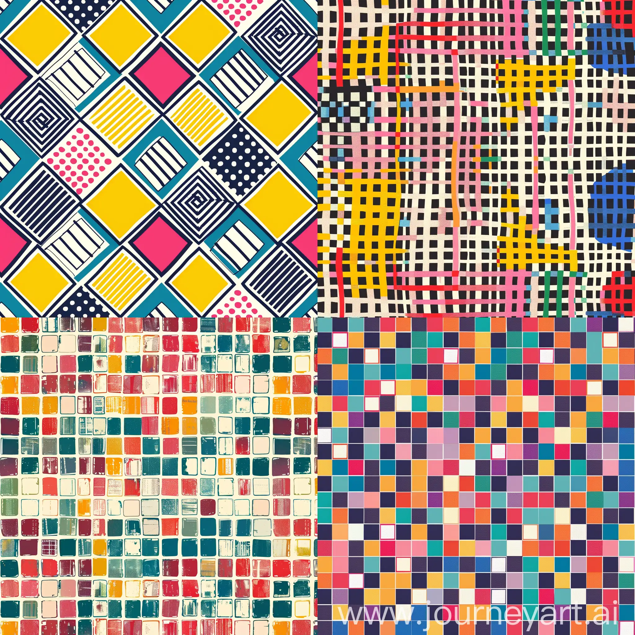 Pattern based on grid and ryb color