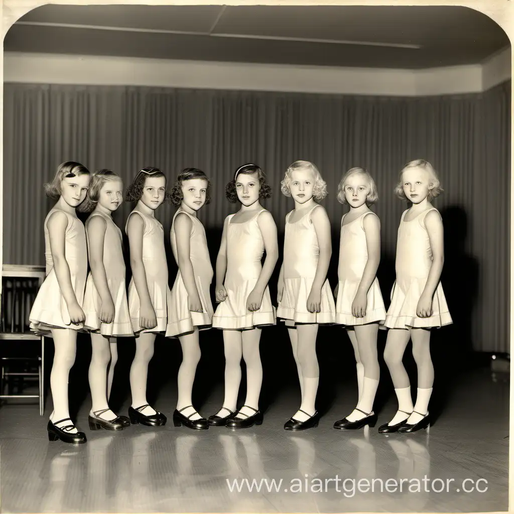 girls in shortest dresses 1932 school dance floor