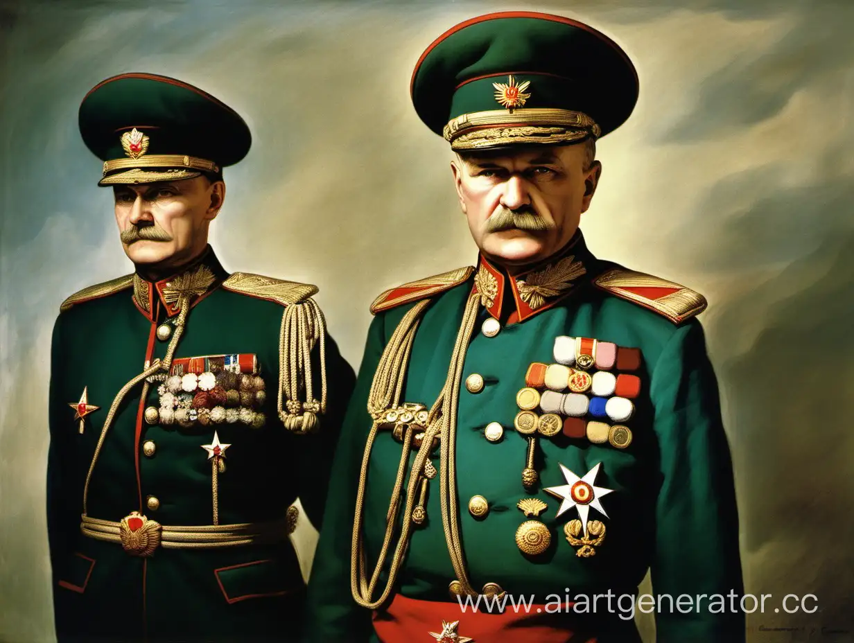 военный русский генерал второй мировой войны  в форме с орденами
