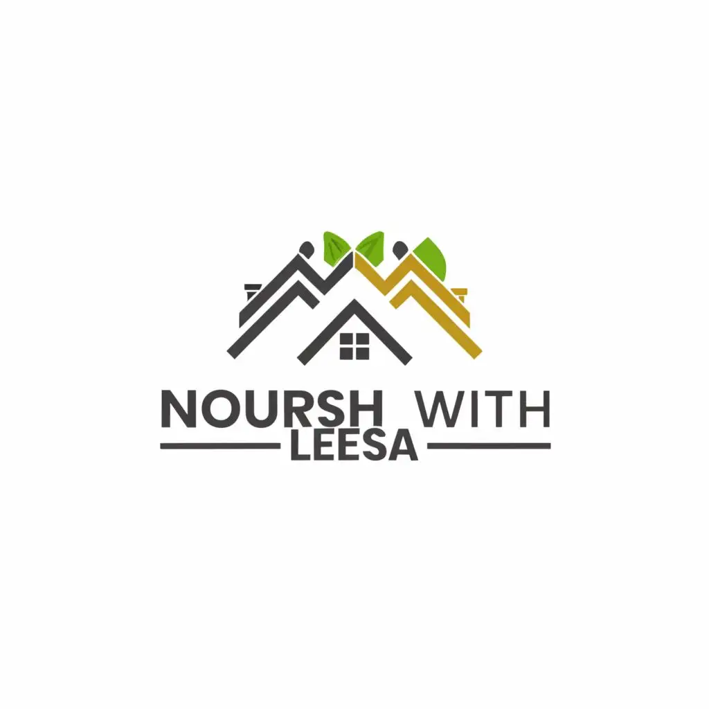 logo, create a modern logo that will serve as the brand identity for my business. The design needs to be sleek, current, and highly distinguishable., with the text "nourish with Leesa", typography, be used in Real Estate industry