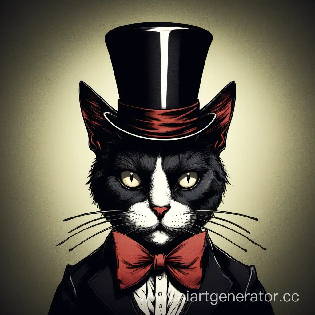 Prisoner-Cat-in-Top-Hat-with-Bowtie-and-Robbers-Mask