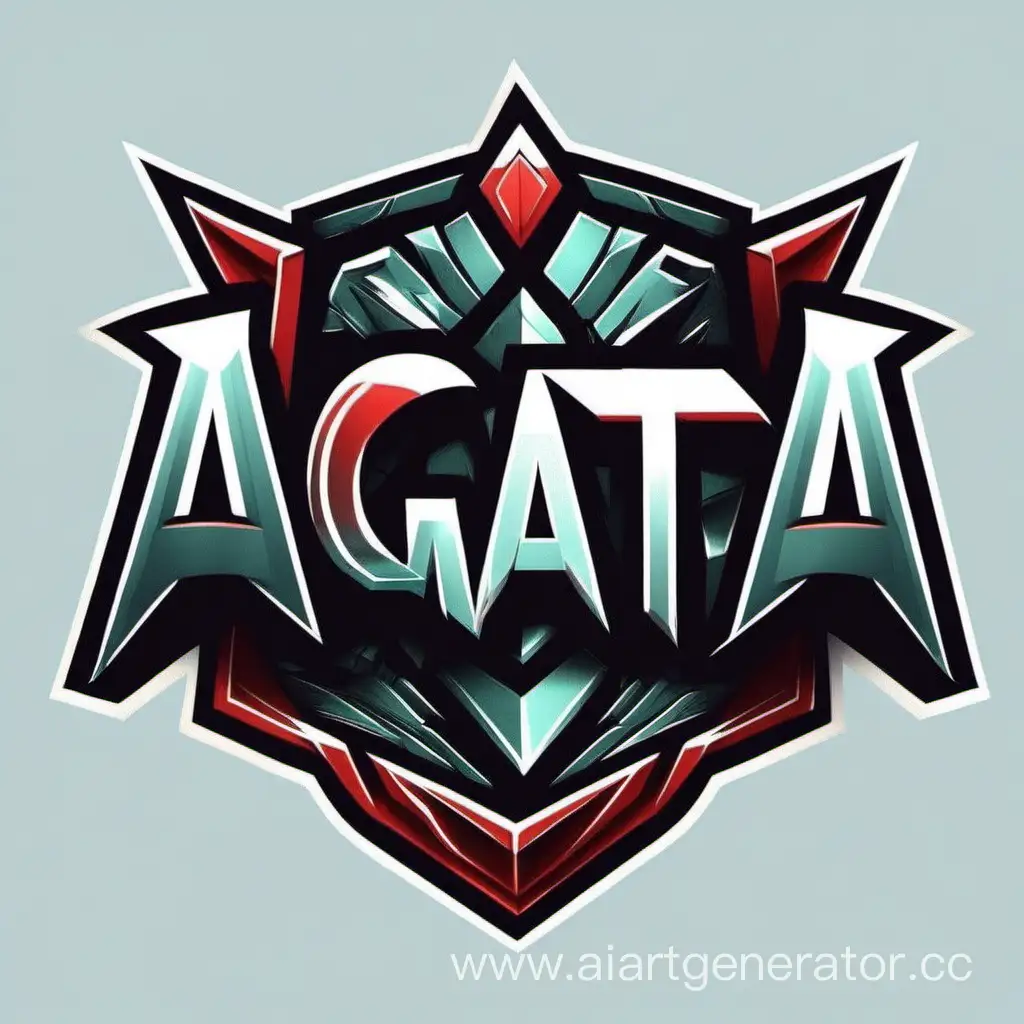 логотип команды под названием "Agata"  в стиле игры valorant